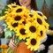 24 Bundles Summer Sunflower Floral Arrangements - UV Resistant Faux Yellow Flowers for Outdoor & Indoor Decor